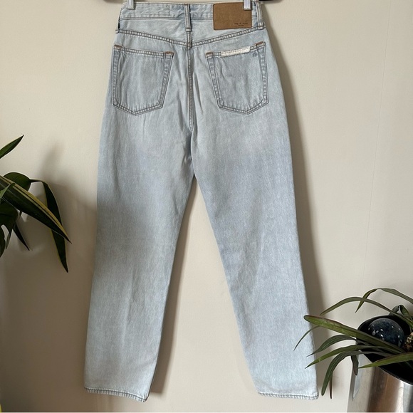Rag & Bone Alex High-Rise Straight Leg Jeans in Primrose With Holes Size 27 - Picture 5 of 7